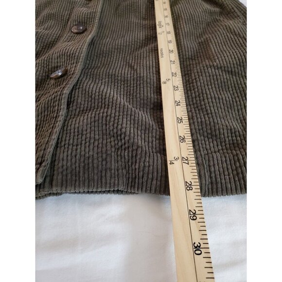 J. Jill Corduroy Women's Blazer/Jacket Oversized Button Up Size Medium Chocolate - Picture 11 of 13